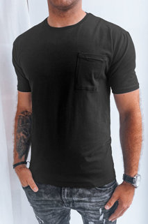 Gładka koszulka męska czarna Dstreet RX5287