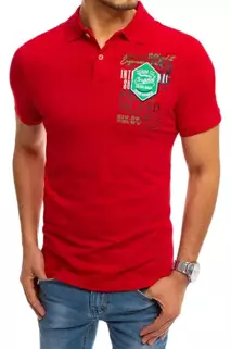 Koszulka polo z nadrukiem czerwona Dstreet PX0367