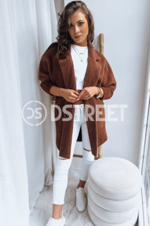 Płaszcz damski alpaka RITA II czekoladowy Dstreet NY0623