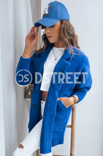 Płaszcz damski alpaka RITA II niebieski Dstreet NY0627