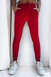 Spodnie damskie dresowe FITS czerwone Dstreet UY0537z