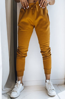 Spodnie damskie dresowe FITS kamelowe Dstreet UY0552z
