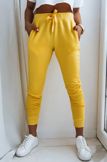 Spodnie damskie dresowe FITS żółte Dstreet UY0534z