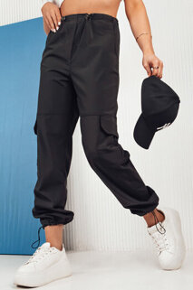 Spodnie damskie spadochronowe Couture Queen czarne Dstreet UY1677