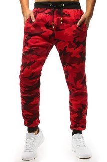 Spodnie dresowe męskie camo czerwone Dstreet UX1467