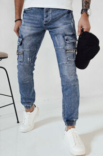 Spodnie męskie jeansowe joggery jasnoniebieskie Dstreet UX4147