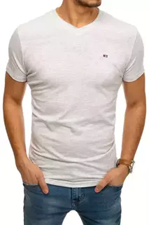 T-shirt męski bez nadruku jasnoszary Dstreet RX4461