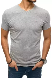 T-shirt męski bez nadruku szary Dstreet RX4975