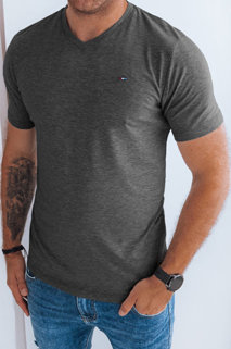 T-shirt męski gładki ciemnoszary Dstreet RX5316