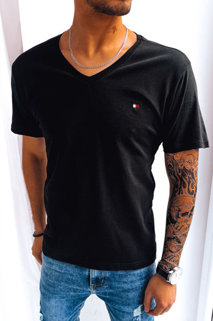 T-shirt męski z nadrukiem czarny Dstreet RX5103